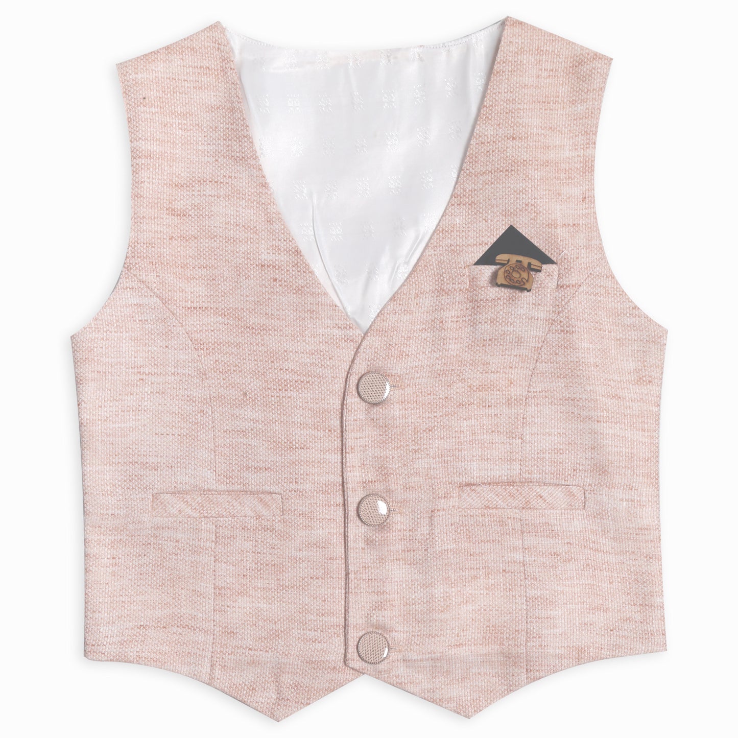 Mini Gentleman Party Outfit with Smart Waistcoat Bow Charm