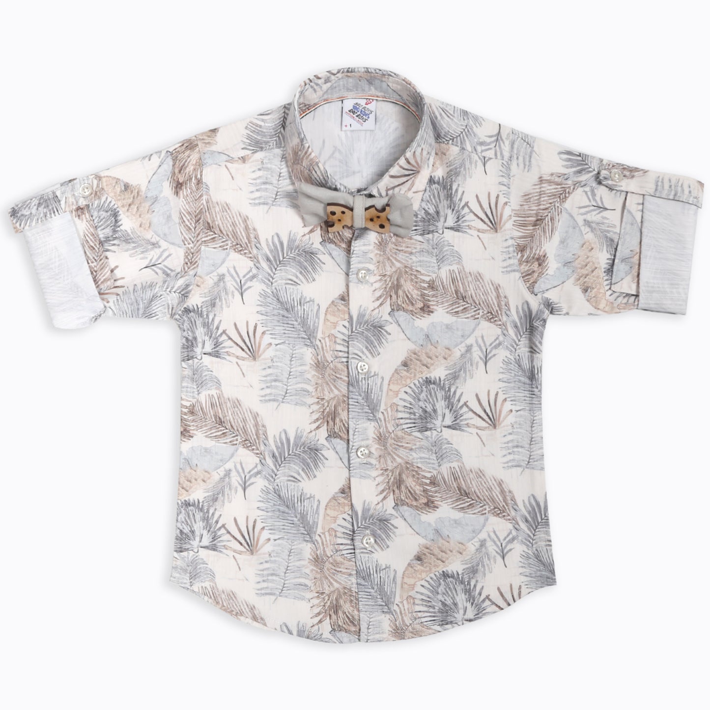 Little Party Prince Set with Printed Shirt Waistcoat Bow