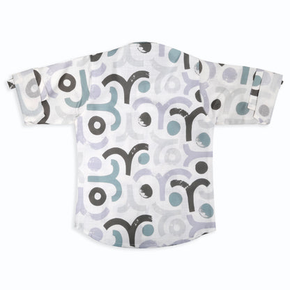 Little Gentleman Party Set with Printed Shirt Waistcoat Charm Bow