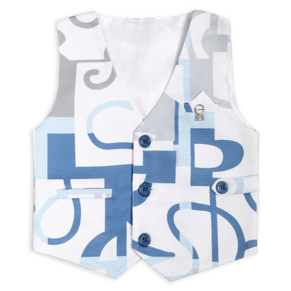 Tiny Trendsetter Party Set with Printed Waistcoat Charm Bow