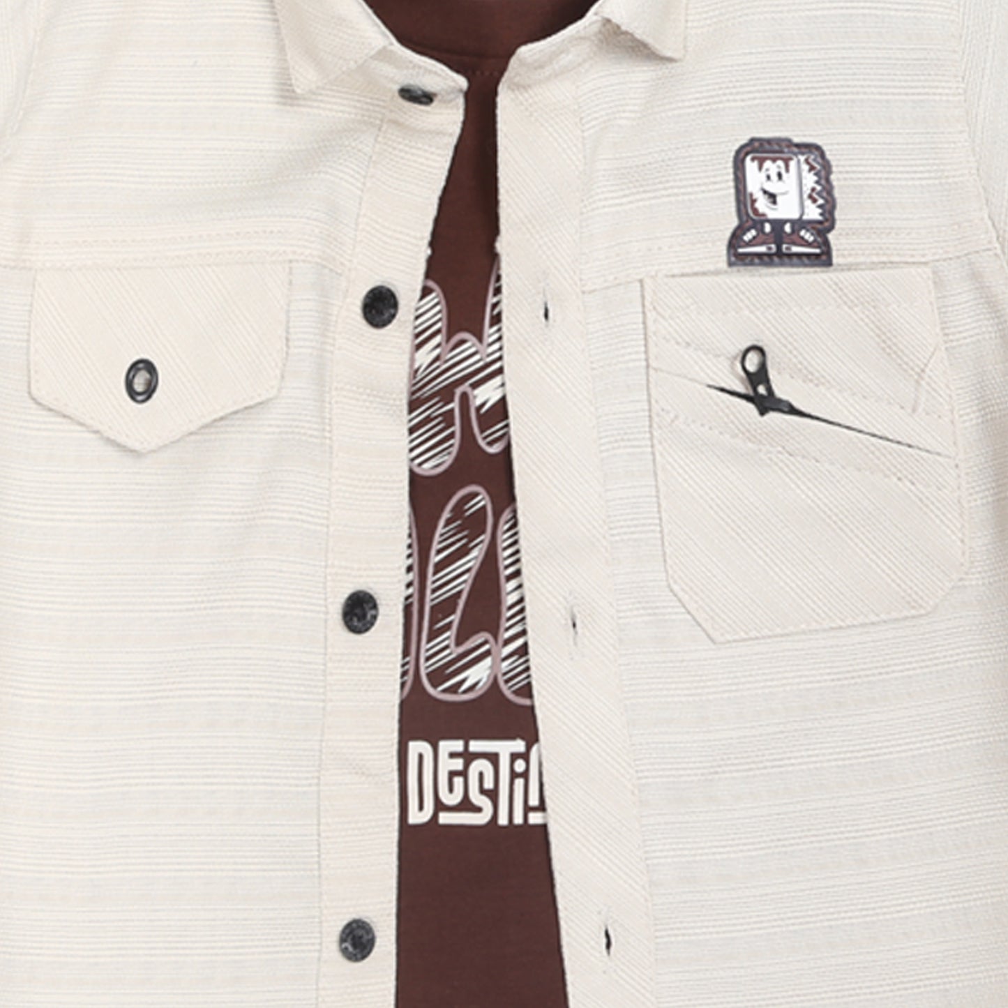 Smart Shirt, Fun Inner Tee & Pants: Everyday Casual Cool