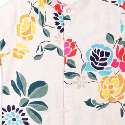 Little Ethnic Star Printed Kurta Pajama Set For Festive Fun