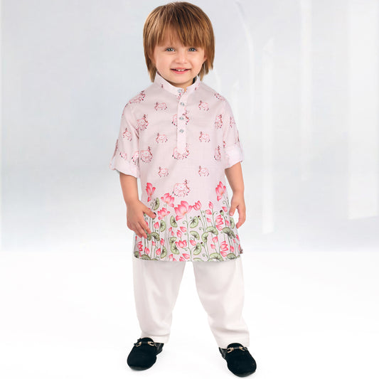 Printed Kurta Pajama Set: Tiny Traditions Made Extra Cute Today!