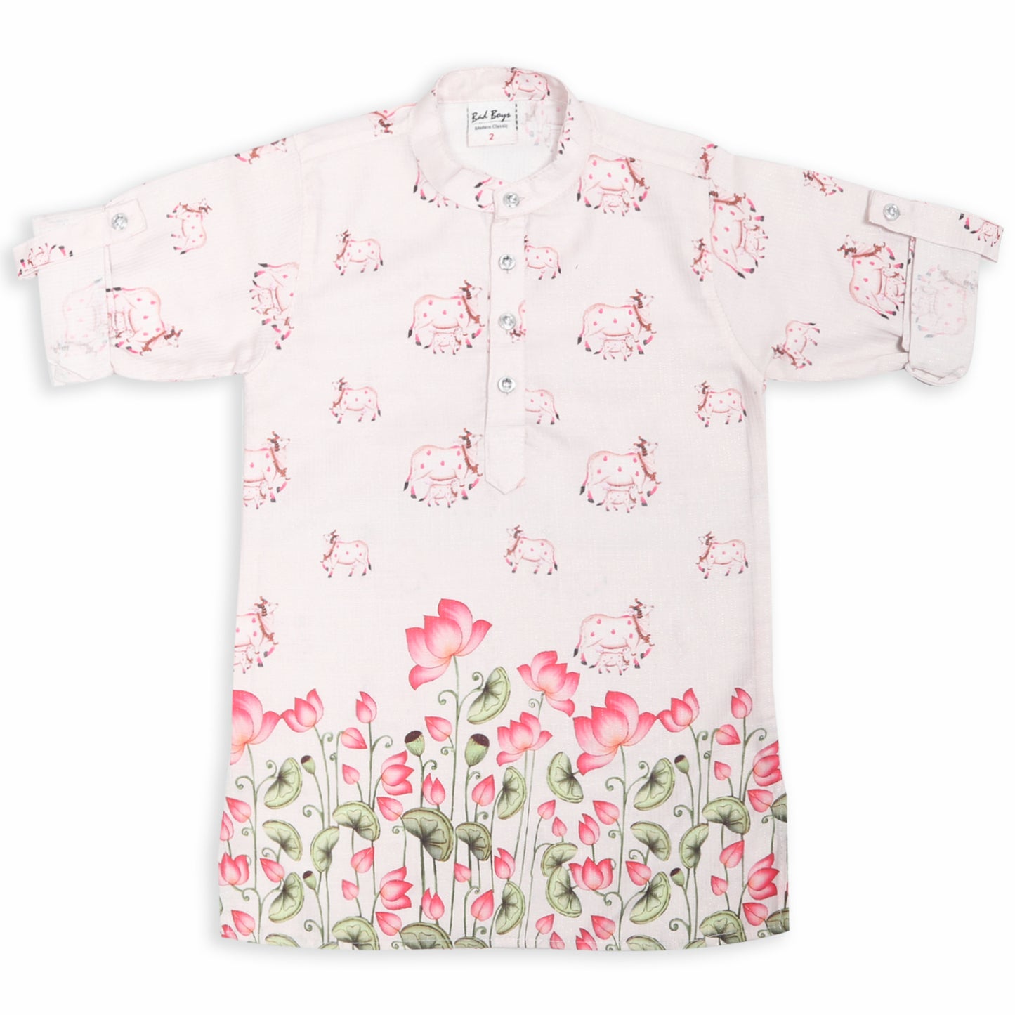 Little Royalty Printed Kurta Pajama Set For Festive Tiny Celebrations