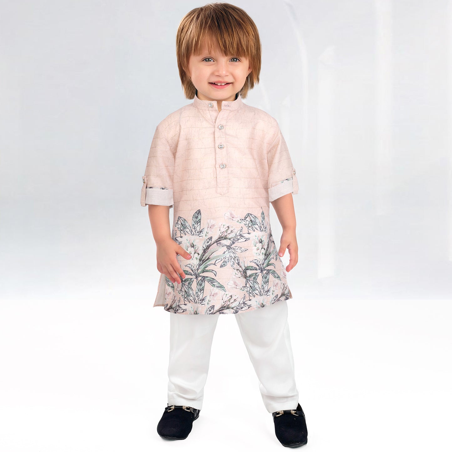 Tiny Traditions Shine Bright in This Playful Printed Kurta Set