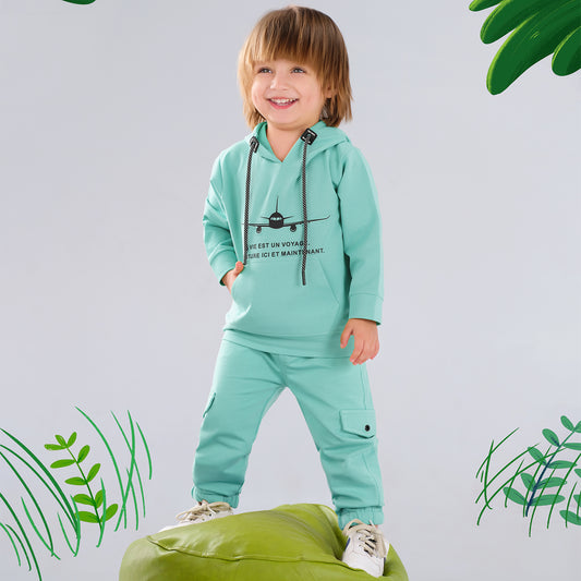 Cool Printed Hoodie Tee And Joggers For Everyday Little Adventures