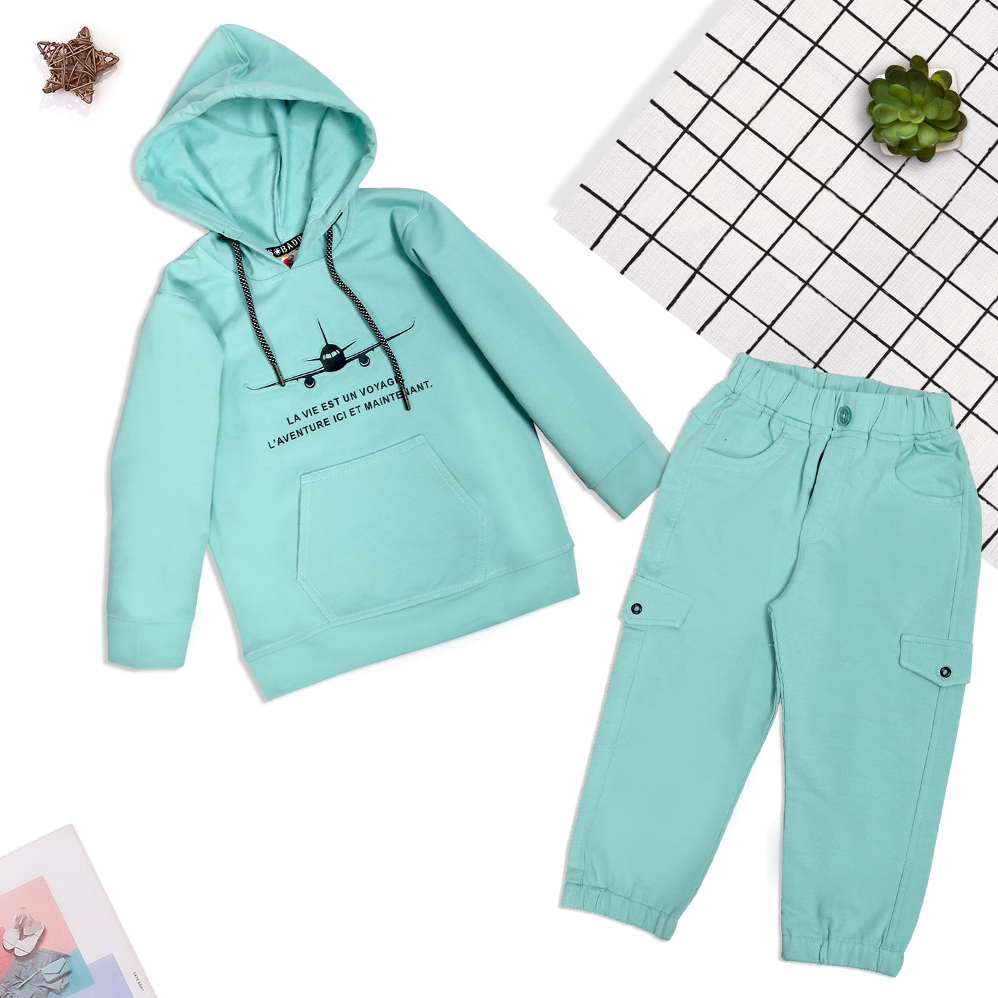 Cool Printed Hoodie Tee And Joggers For Everyday Little Adventures