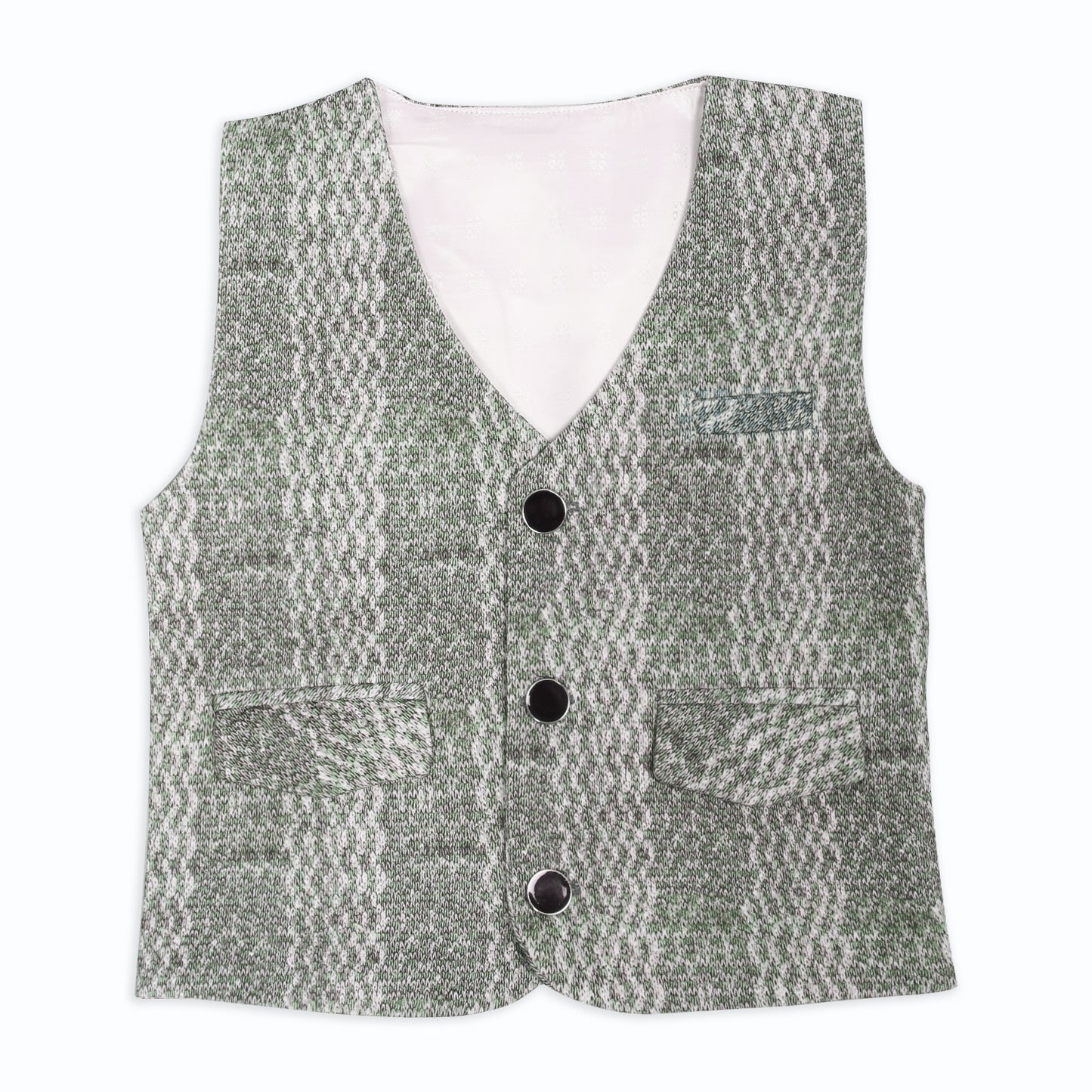 Dapper Shirt, Textured Waistcoat And Bow Set For Party Stars