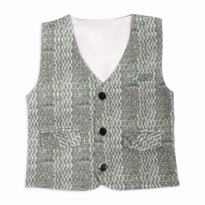 Dapper Shirt, Textured Waistcoat And Bow Set For Party Stars