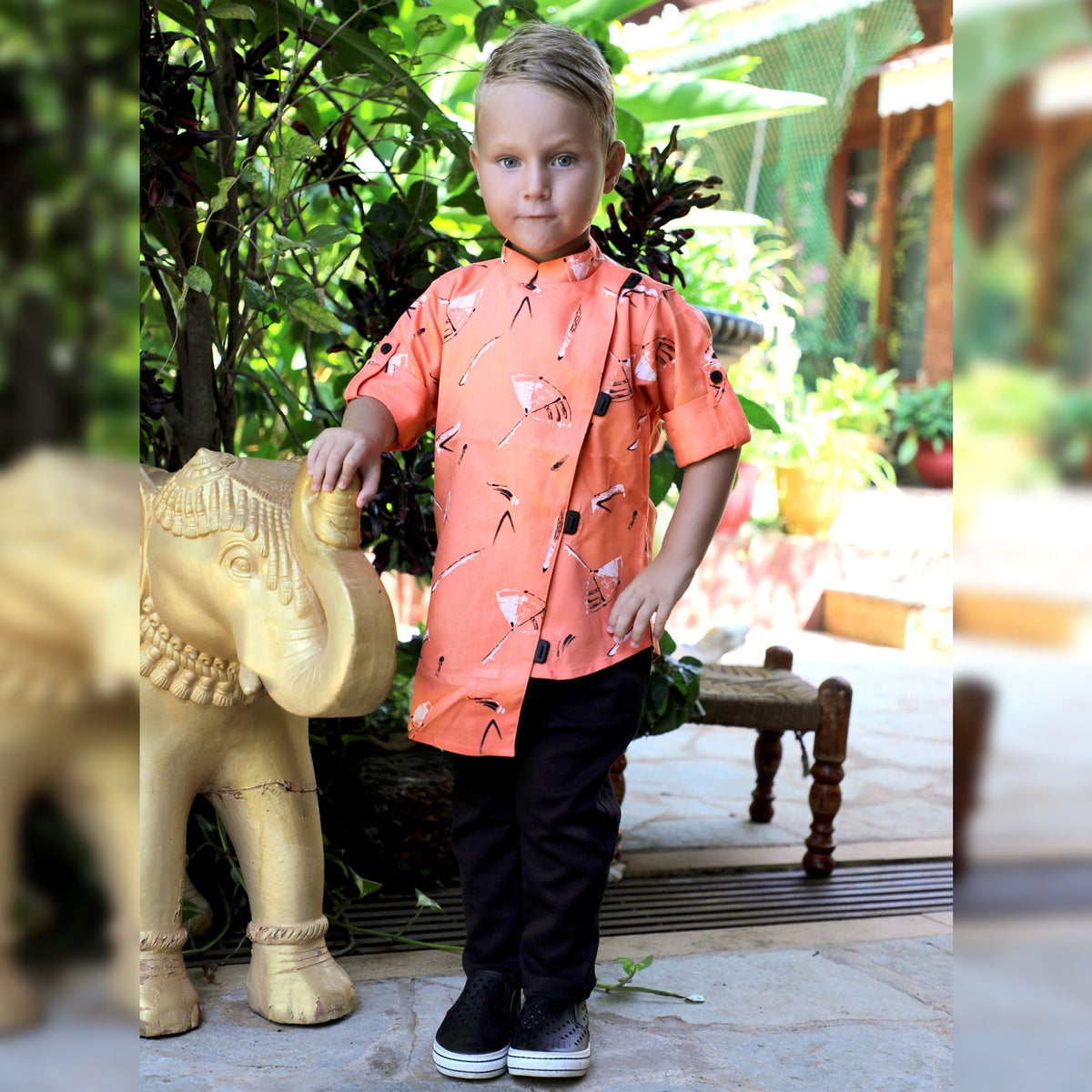 Fashionable Traditional Wear Set - Rust