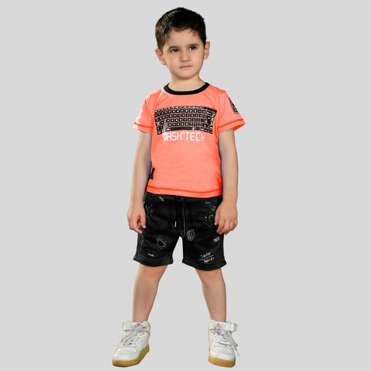 QWERTY Playtime Tshirt & Denim Shorts set(Regular Fit)