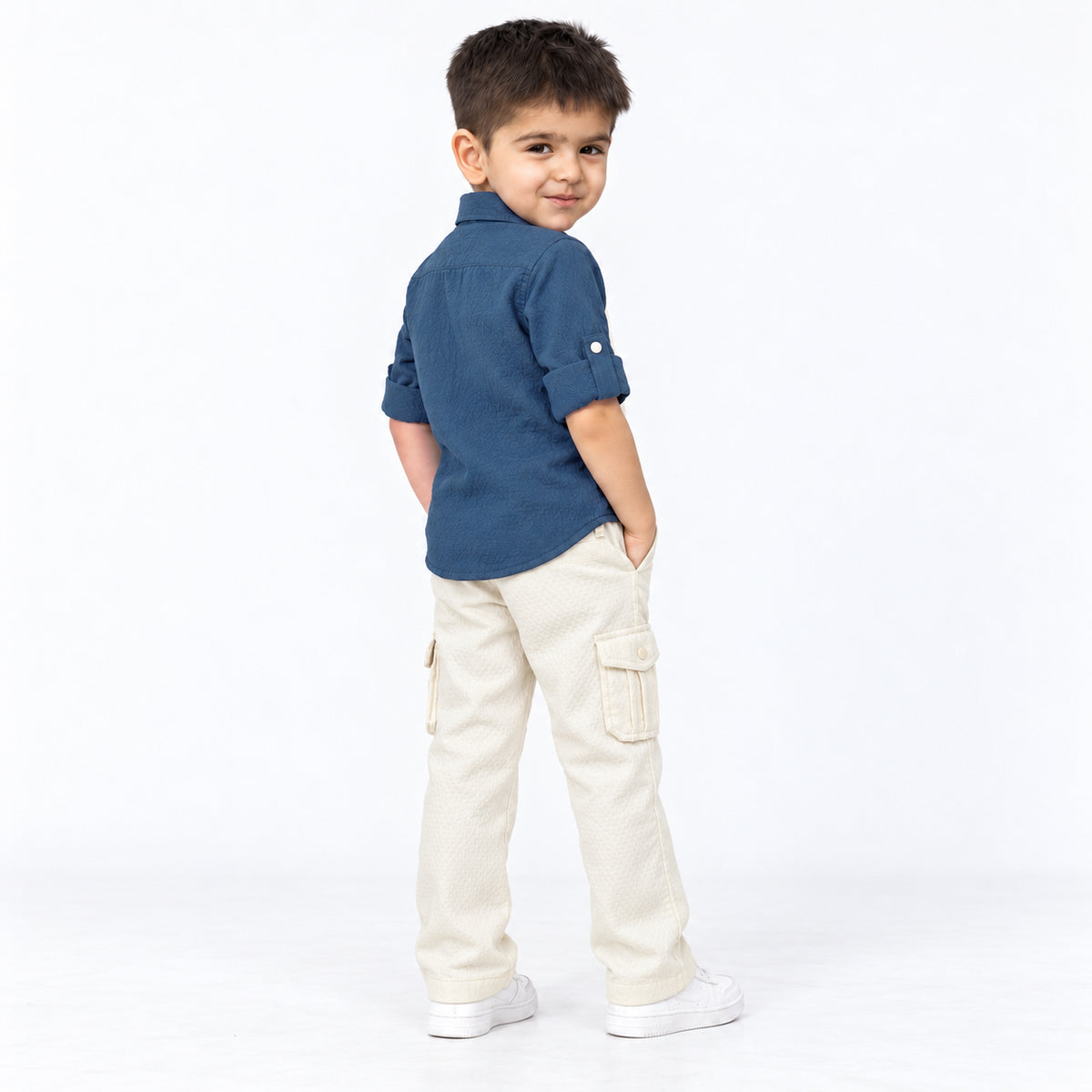 Urban Buddy Shirt & Cargo Pants Set – BLUE