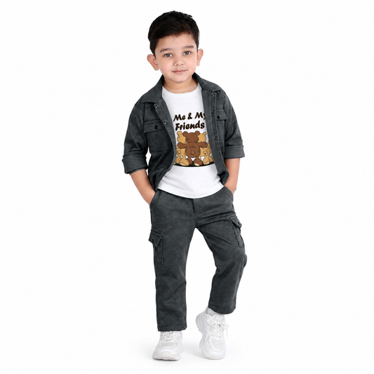 Street Style Star: Jacket, Printed T-Shirt, and Pant Set!