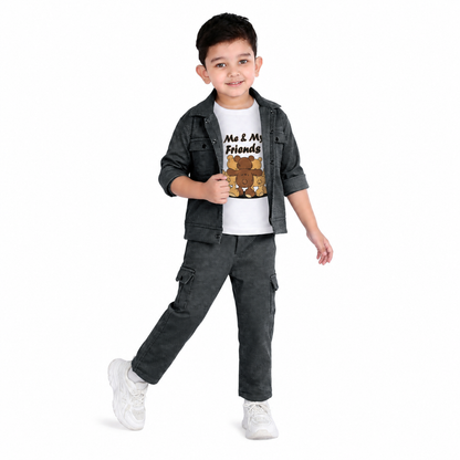 Street Style Star: Jacket, Printed T-Shirt, and Pant Set!