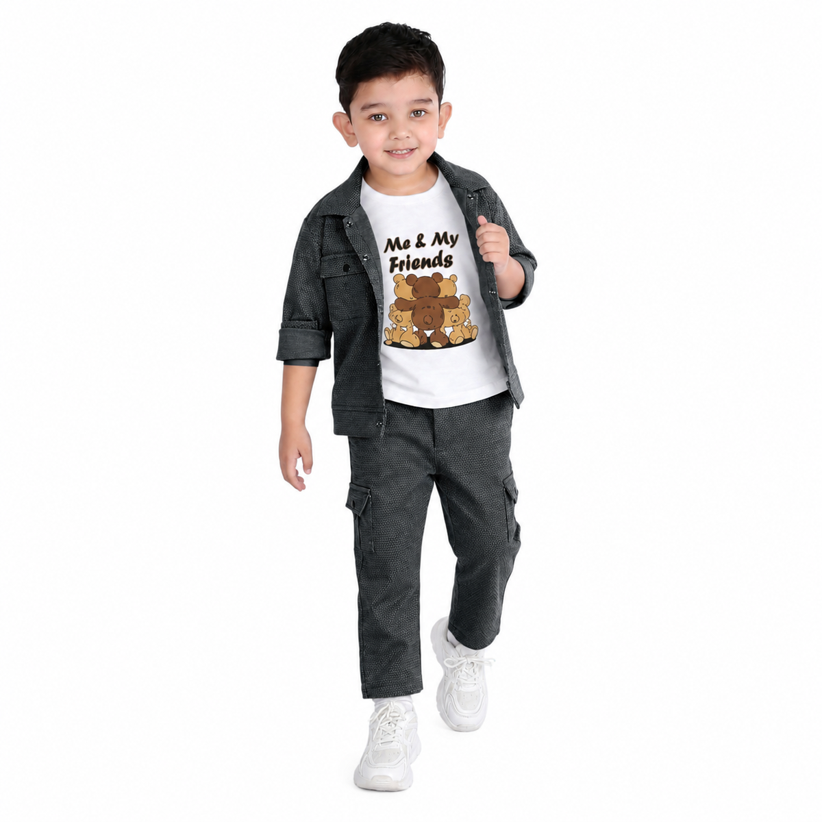 Street Style Star: Jacket, Printed T-Shirt, and Pant Set!