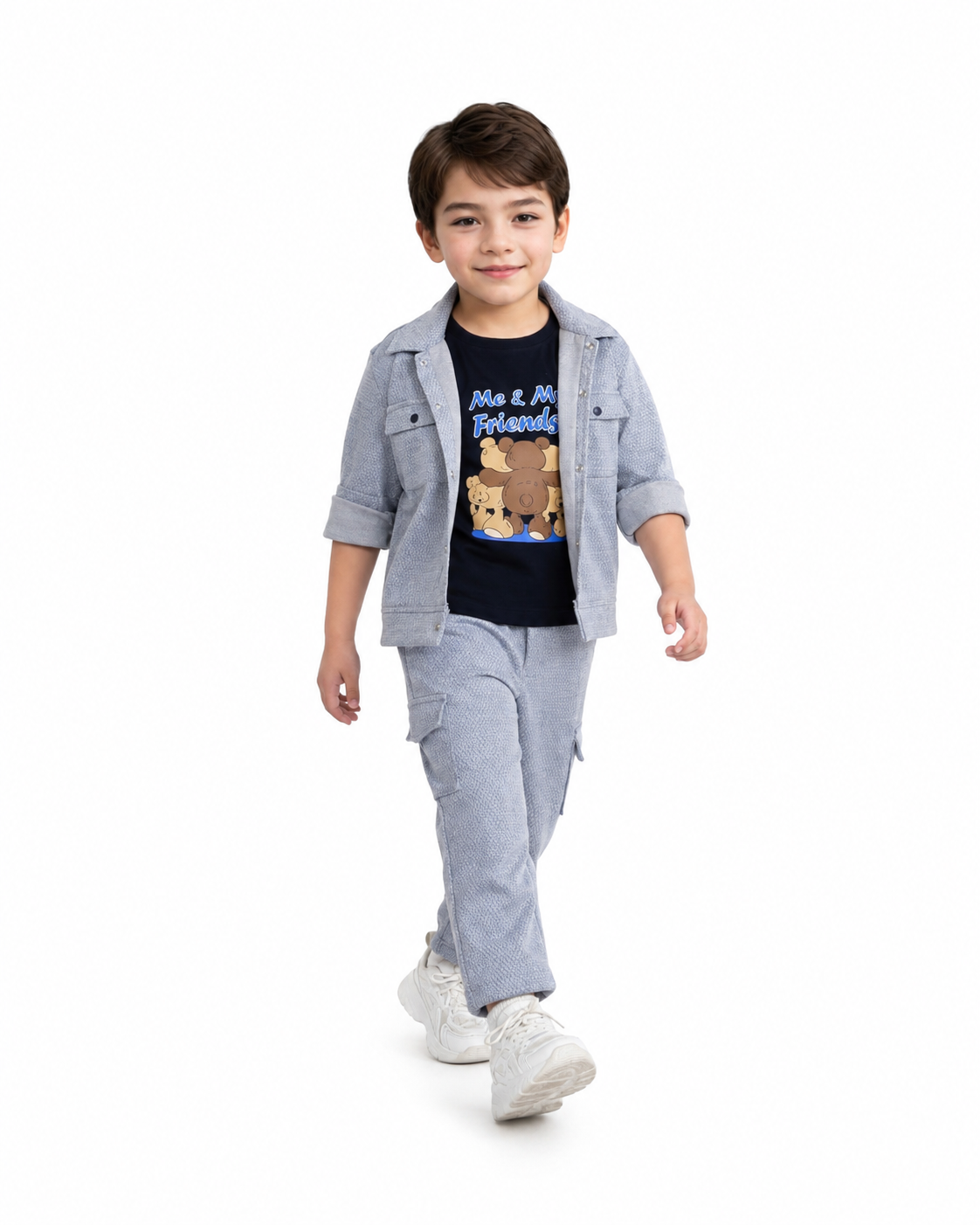 Street Style Star: Jacket, Printed T-Shirt, and Pant Set!