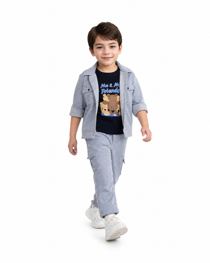 Street Style Star: Jacket, Printed T-Shirt, and Pant Set!