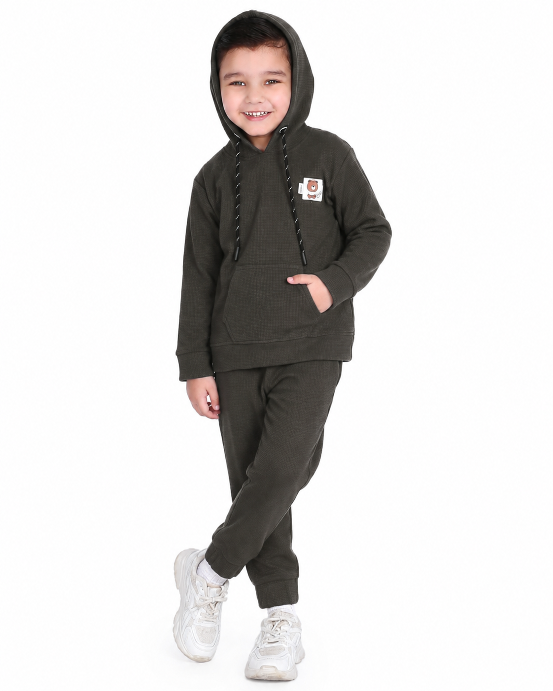 Cozy Cool: Hoodie T-Shirt and Jogger Set for Kids!