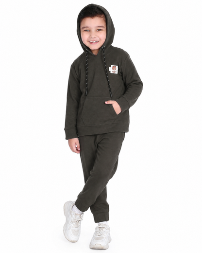 Cozy Cool: Hoodie T-Shirt and Jogger Set for Kids!