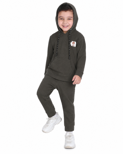 Cozy Cool: Hoodie T-Shirt and Jogger Set for Kids!
