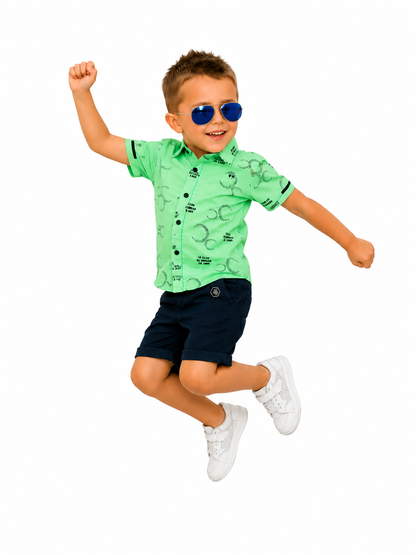 Prints and Denim! Fun Combo for Little Adventurers Under Four.