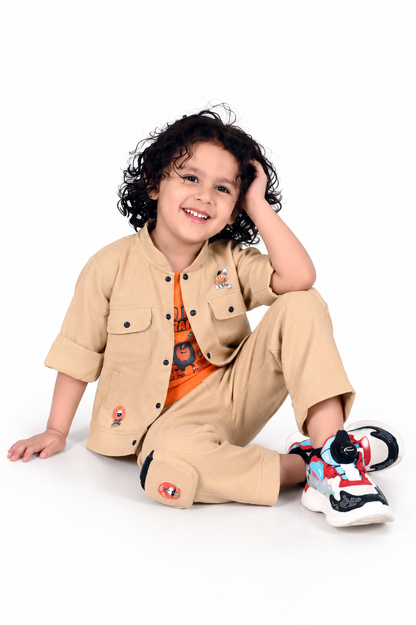 Trendy Jacket, Fun Printed Tee & Pants: Boys’ Casual Style