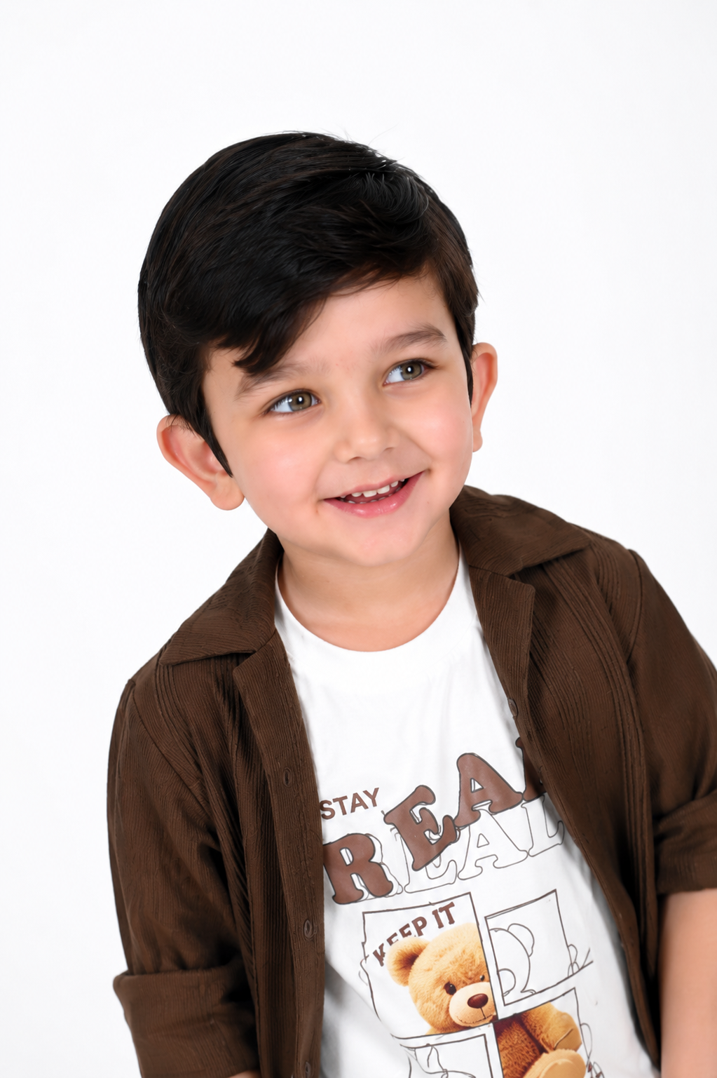Stripe Printed Jacket, Playful Tee & Pants: Boys’ Everyday Style