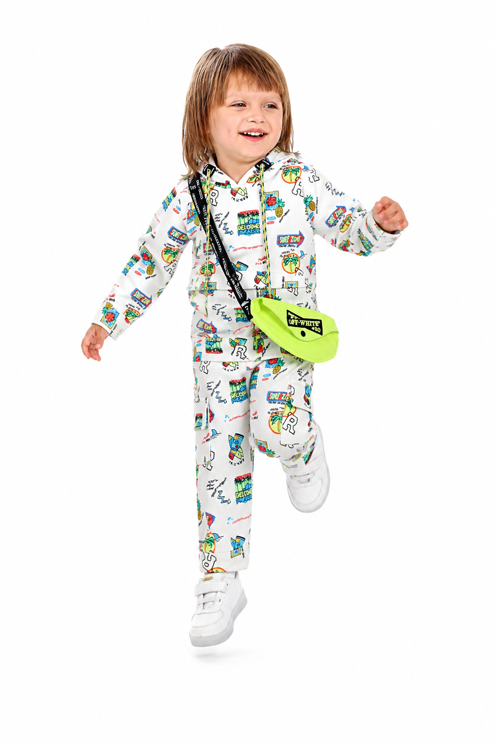 Printed Hoodie Tee, Joggers & Bag: Little Style, Big Adventures