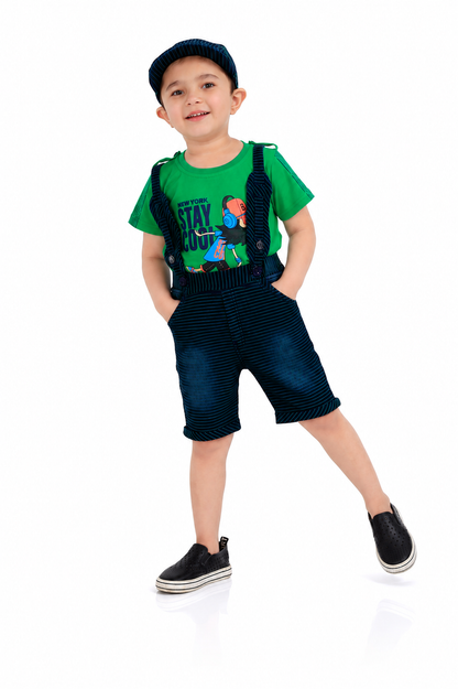 Denim Party Shorts set for little boys