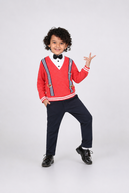 Party Pizzazz: Shirt, Pant, Bow - Unleash the Celebration Swagger!