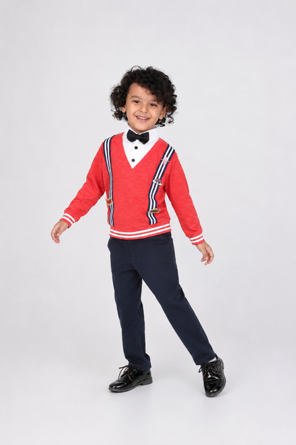 Party Pizzazz: Shirt, Pant, Bow - Unleash the Celebration Swagger!