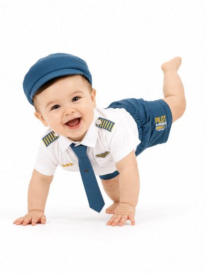 Little Aviator Pilot Set for kids (6M-5Y) | Perfect First Flight Outfit