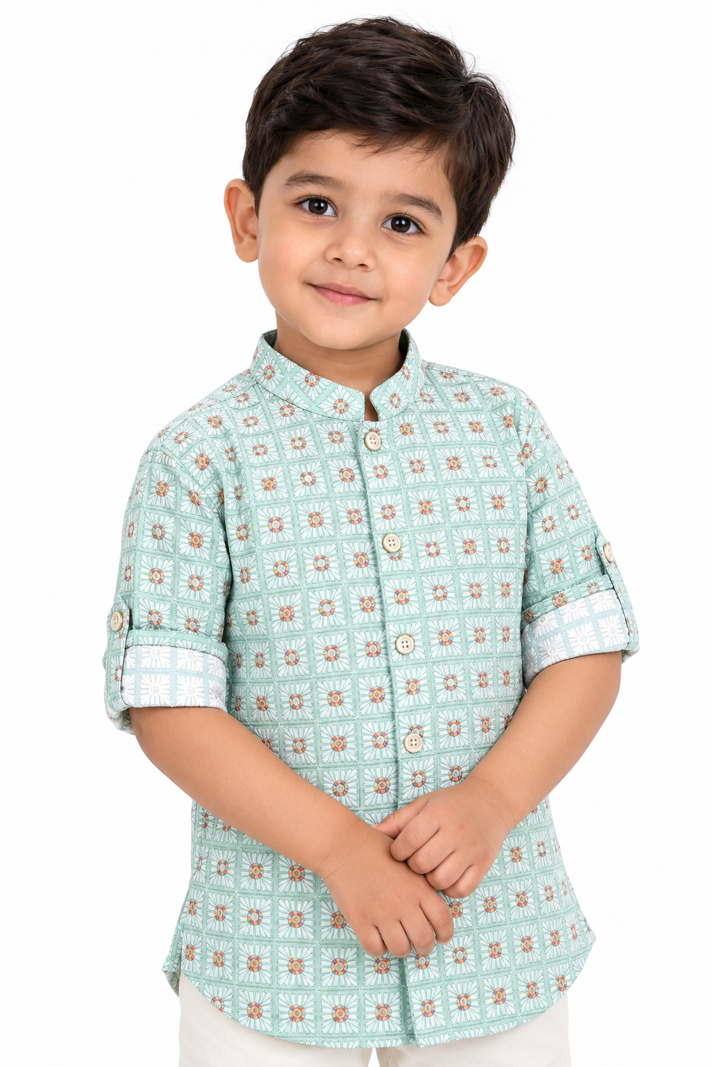 Playful Prints: Ethnic Kurta Pajama Set for Tiny Trendsetters