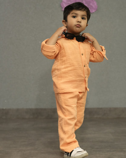 Shirt & Pants Co-Ord Set-ORANGE