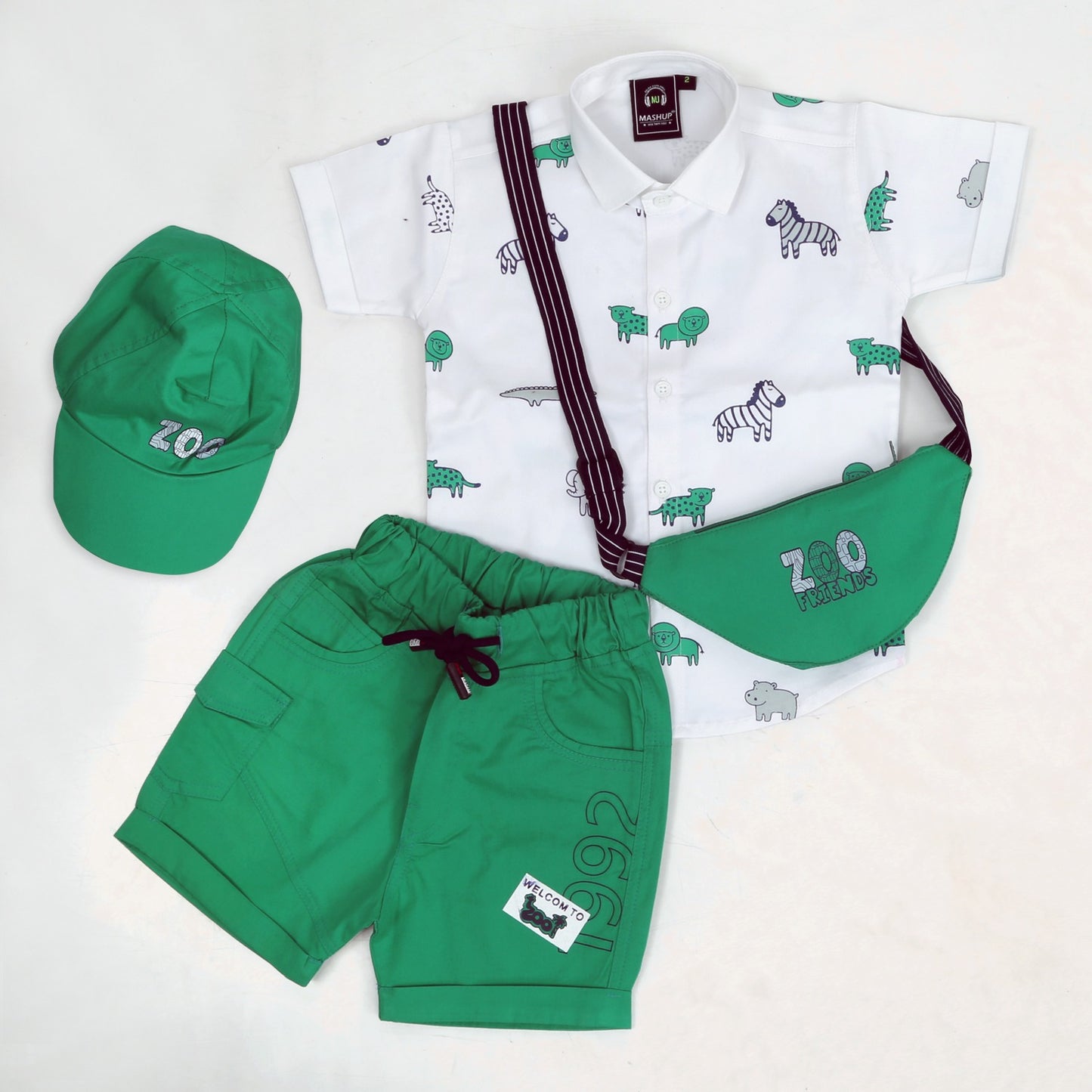 "Roar into Adventure with our Safari Shirt and Shorts Set!"
