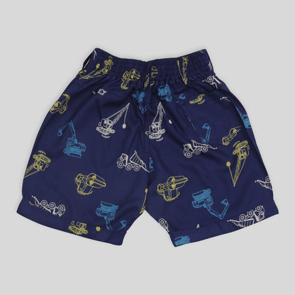 Rev Up Playtime: Print Shirt + Shorts Superior Linen Co-ord Set for Boys!
