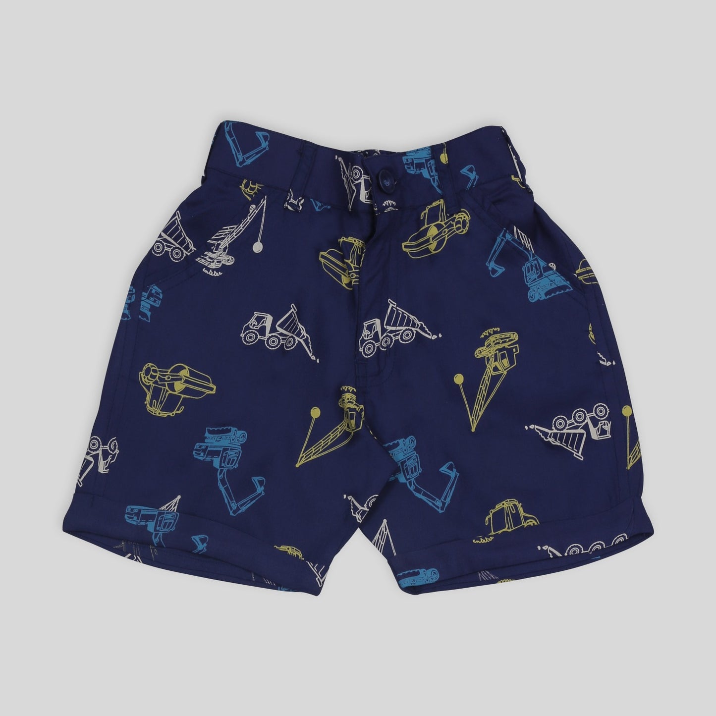 "Rev Up Playtime: Print Shirt + Shorts Superior Linen Co-ord Set for Boys!"