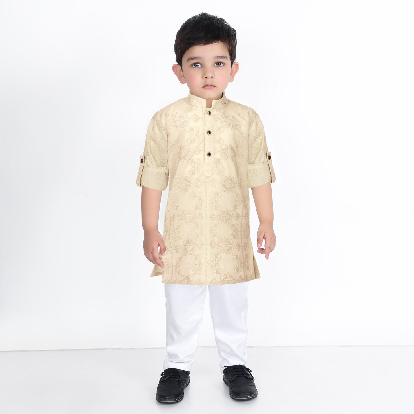 Royal Beginnings: Embellished Kurta Pajama for Little Style Icons