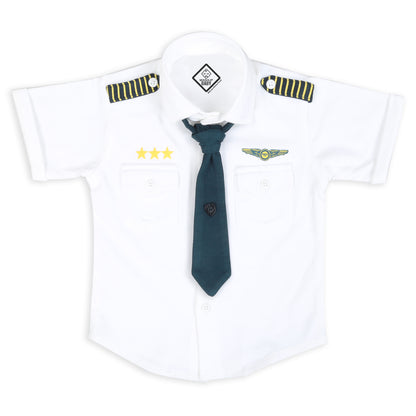 "Little Aviator: Pilot Shirt, Shorts, Tie, and Cap Set!"