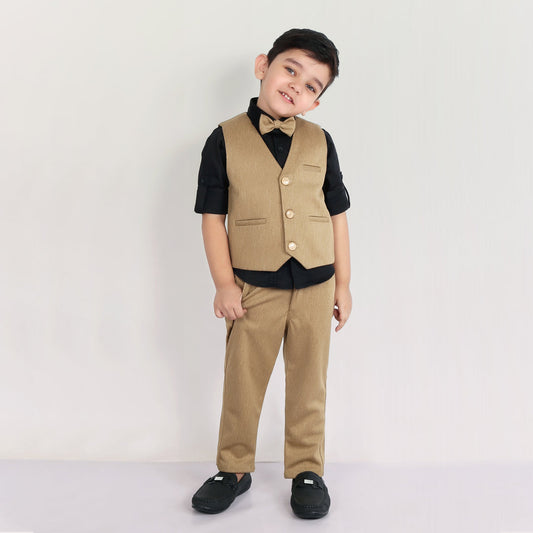 Little Gentleman: Waistcoat, Shirt, Pants, and Bow Tie Set!