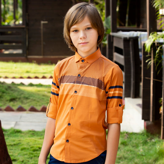 MashUp Stylish Classic printed shirt for Young boys