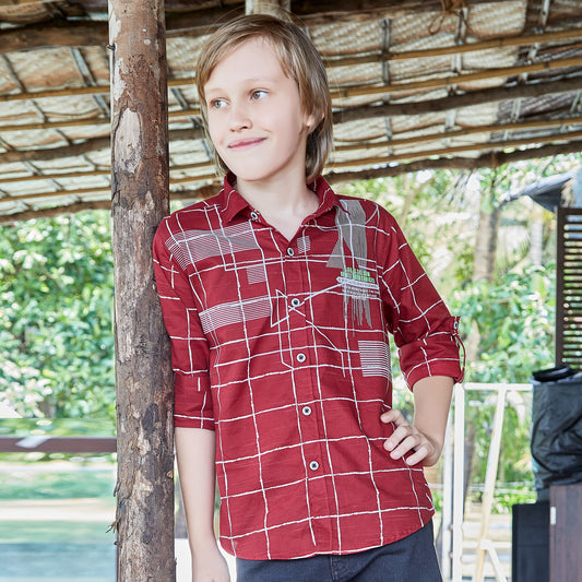 Checkmate Boredom: Elevate Casual Fun with This Unique Checked Shirt!