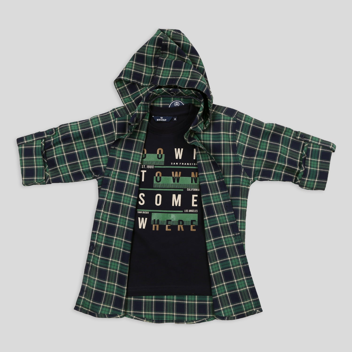 Boys checkered hoodie sales