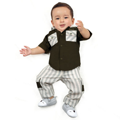 Cozy Hoodie Shirt & Striped Pants: Cutest Baby Casual Combo