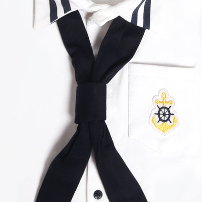 Adorable Sailor Shirt, Shorts & Cap: Cutest Captain on Deck!