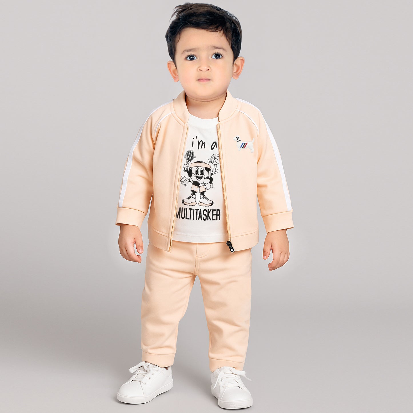 Trendy Jacket, Printed Tee & Joggers: Everyday Style Upgrade