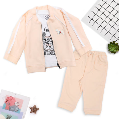 Trendy Jacket, Printed Tee & Joggers: Everyday Style Upgrade