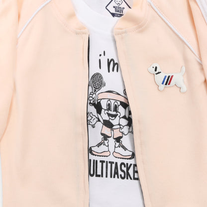 Trendy Jacket, Printed Tee & Joggers: Everyday Style Upgrade