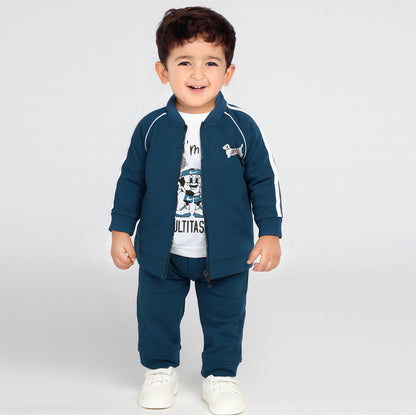 Trendy Jacket, Printed Tee & Joggers: Everyday Style Upgrade