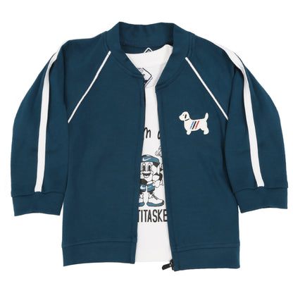 Trendy Jacket, Printed Tee & Joggers: Everyday Style Upgrade